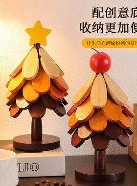 实木创意防烫隔热杯垫摆件