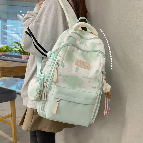 新款ins风高颜值初中生女大容量书包小学生三到五六年级儿童背包 - 图0