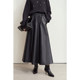 Versatile eco-friendly PU elastic waistband skirt for commuting