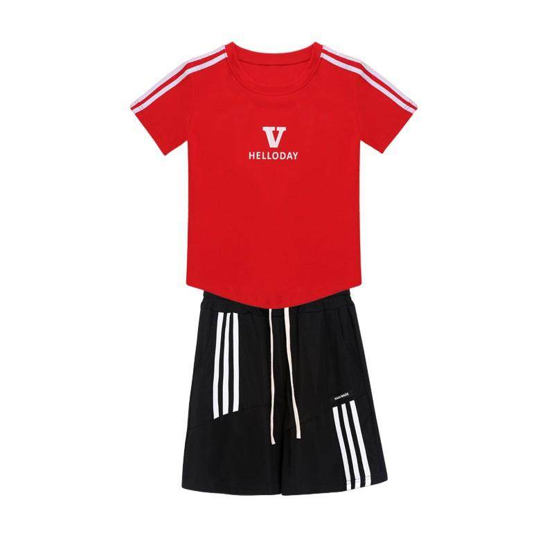 鬼步舞服装新款夏季团体广场舞时尚运动短袖短裤套装健身操跳舞服,淘宝优惠券,粉丝福利购,淘宝优惠卷