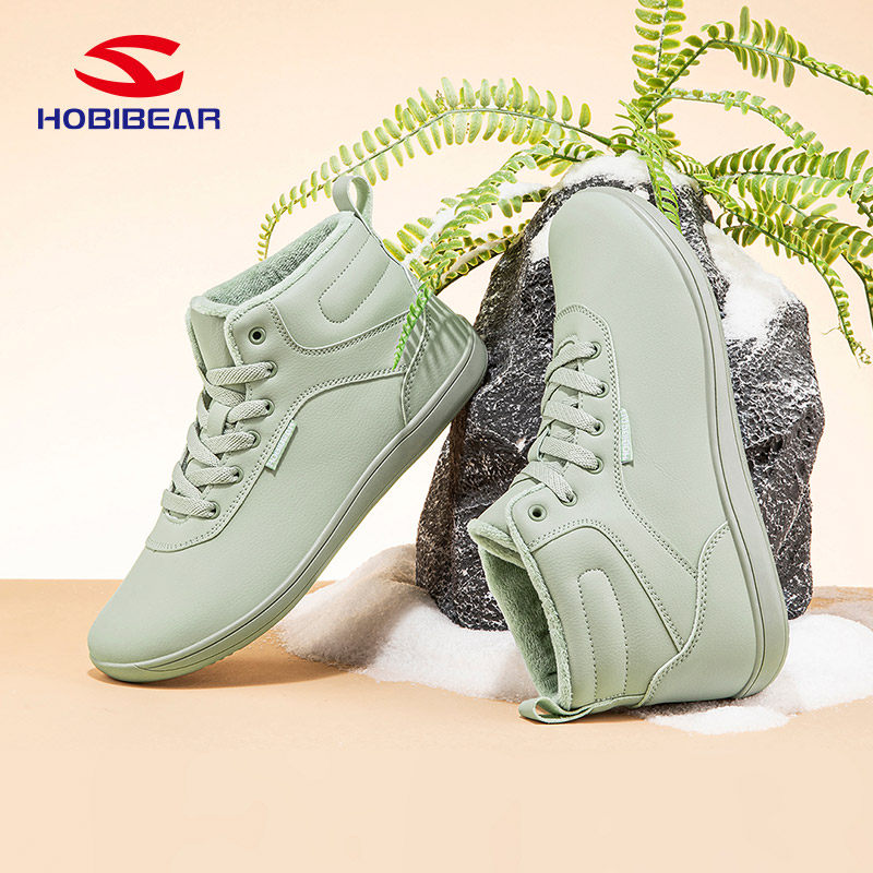 HOBIBEAR男鞋2025新款冬季4e宽楦中帮加绒棉鞋大码女士宽头赤足鞋,淘宝优惠券,粉丝福利购,淘宝优惠卷