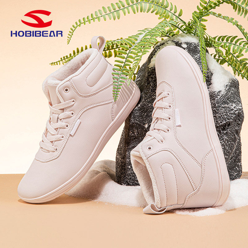 HOBIBEAR男鞋2025新款冬季4e宽楦中帮加绒棉鞋大码女士宽头赤足鞋,淘宝优惠券,粉丝福利购,淘宝优惠卷