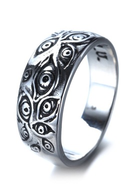 极速Retrco Monster Gothic Eyes Ring Jewelry Mens Punk Biker