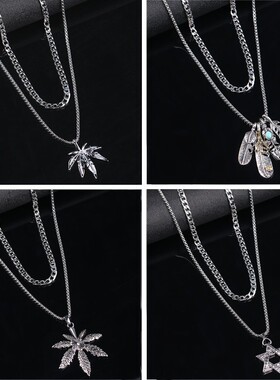 极速韩国b衣服挂件饰品嘻哈配饰欧美复古毛衣链长款装饰项链男女