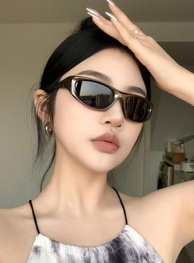 品牌复古高级质感枪灰色眼镜Y2K科技感太阳镜潮男ins未来风墨镜女
