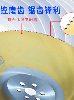 圆锯片W6高速钢切割片切铝不锈钢铁管专用切管机锯片275 300 315