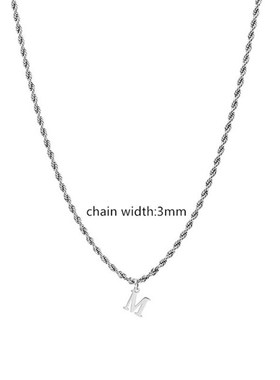 极速Neaw Classic A-Z Initial Letter Pendant Necklace Men Hip