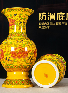 佛前花瓶居室莲花瓶描金供瓶