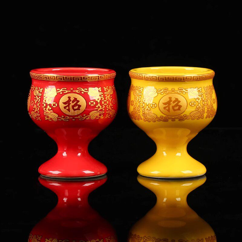供水杯供佛前杯家用室内陶瓷观音圣水杯莲花净水直口杯财神供酒杯,淘宝优惠券,粉丝福利购,淘宝优惠卷