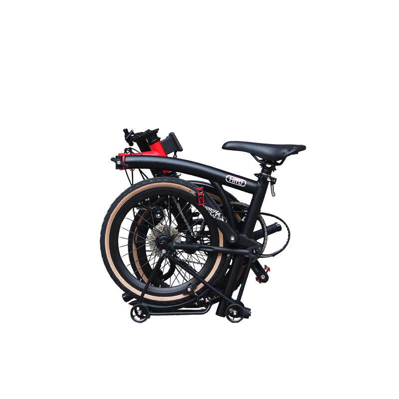 德国HITO三折叠自行车 经典款超轻便携复古小布9变速自行车可推行 - 图2