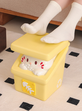 可爱猫咪换鞋凳装饰乔迁新居礼物