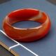 Widened red agate bracelet, natural agate chalcedony bracelet, new type, extra large bracelet, thickened, comes with identification certificate