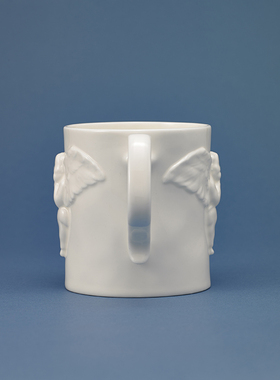 稀奇艺术纳米釉红茶艺术情侣骨瓷一杯子天使浮雕杯精美