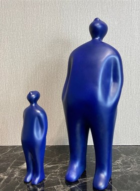 父与子家居摆件北欧人物摆件样板房玄关电视柜雕塑创意橱窗摆设