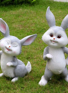 园林景观装饰小品户外花园庭院草坪摆设幼儿园玻璃钢动物雕塑摆件