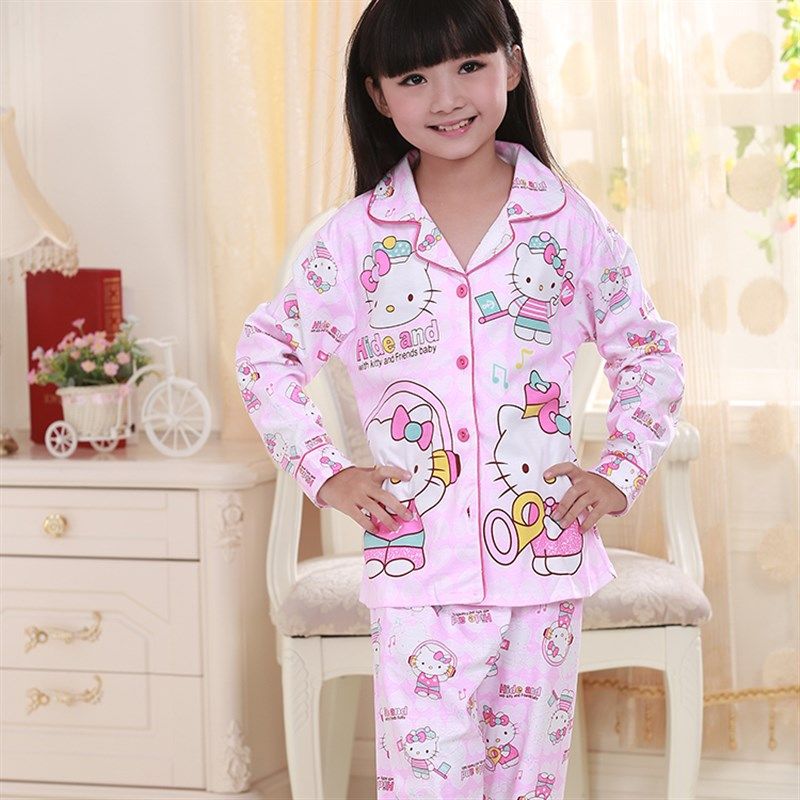 女童春秋季儿童睡衣长袖纯棉女孩宝宝睡衣中大童亲子家居服套装夏,淘宝优惠券,粉丝福利购,淘宝优惠卷