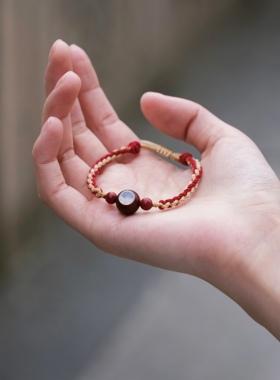 普陀山2026马年本命年红绳手链香灰转运手工编织手链女款岁岁红绳