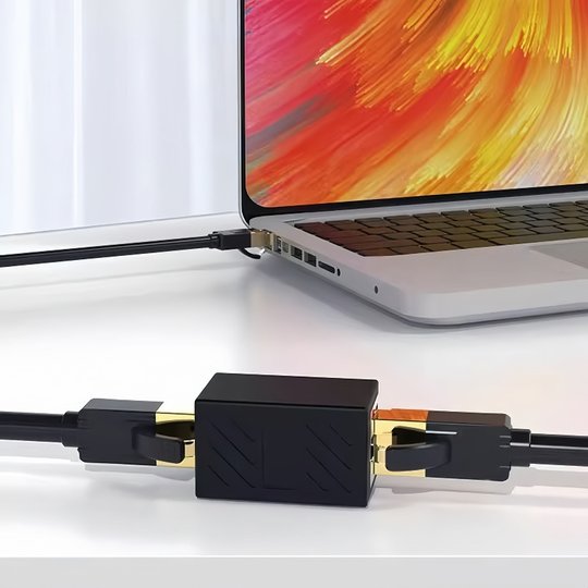 网络对接头水晶头网线直通头连接器电脑宽带路由千兆网络线延长头