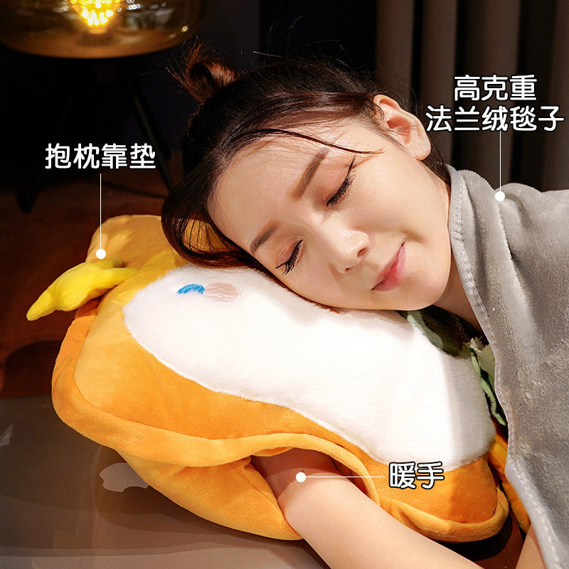 折叠抱枕两用被子珊瑚绒毯子二合一办公室女生睡觉午睡枕头车靠枕,淘宝优惠券,粉丝福利购,淘宝优惠卷