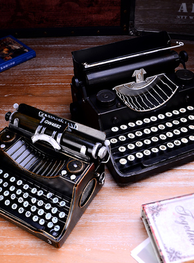 铁皮打字机摆件复古打字机英国打字机模型复古装饰道具摆件