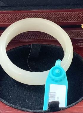 天然和田玉手镯女款白玉平安镯