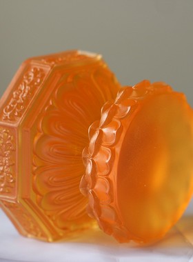 加高正圆琉璃莲花底座摆件居家客厅摆放家用供奉佛像台座佛具用品