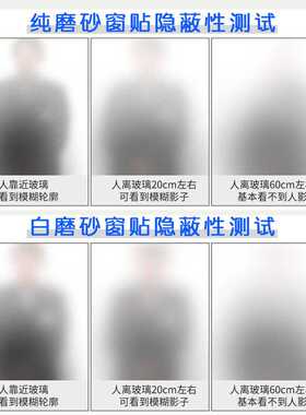 静电磨砂贴纸玻璃门浴室窗贴防窥遮阳隔热窗户装饰无胶自粘玻璃膜