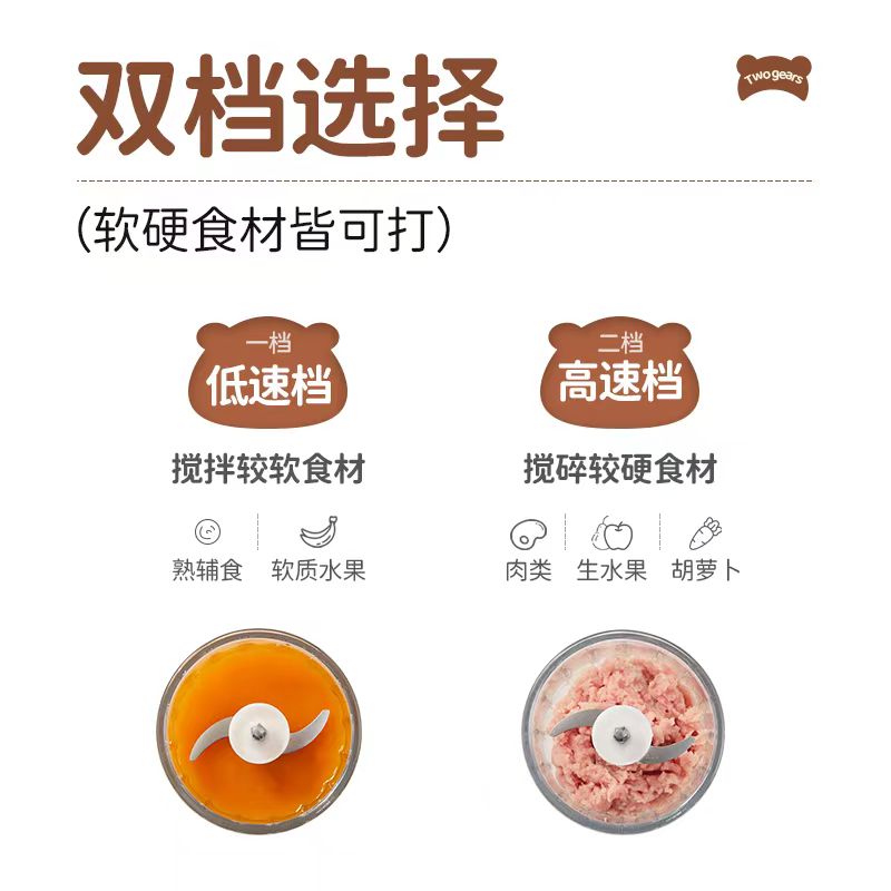 plodon浦利顿辅食机婴儿宝宝料理机小型多功能打泥搅拌研磨器工具