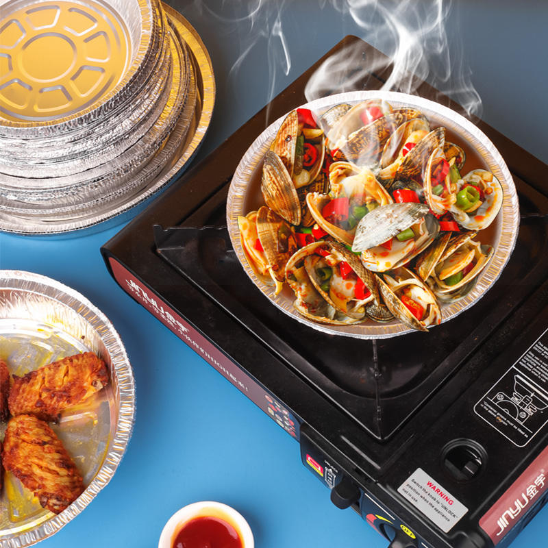 空气炸锅专用纸锡纸盘烧烤箱烘焙锡箔碗家用锡纸盒耐高温食物纸碗 - 图3