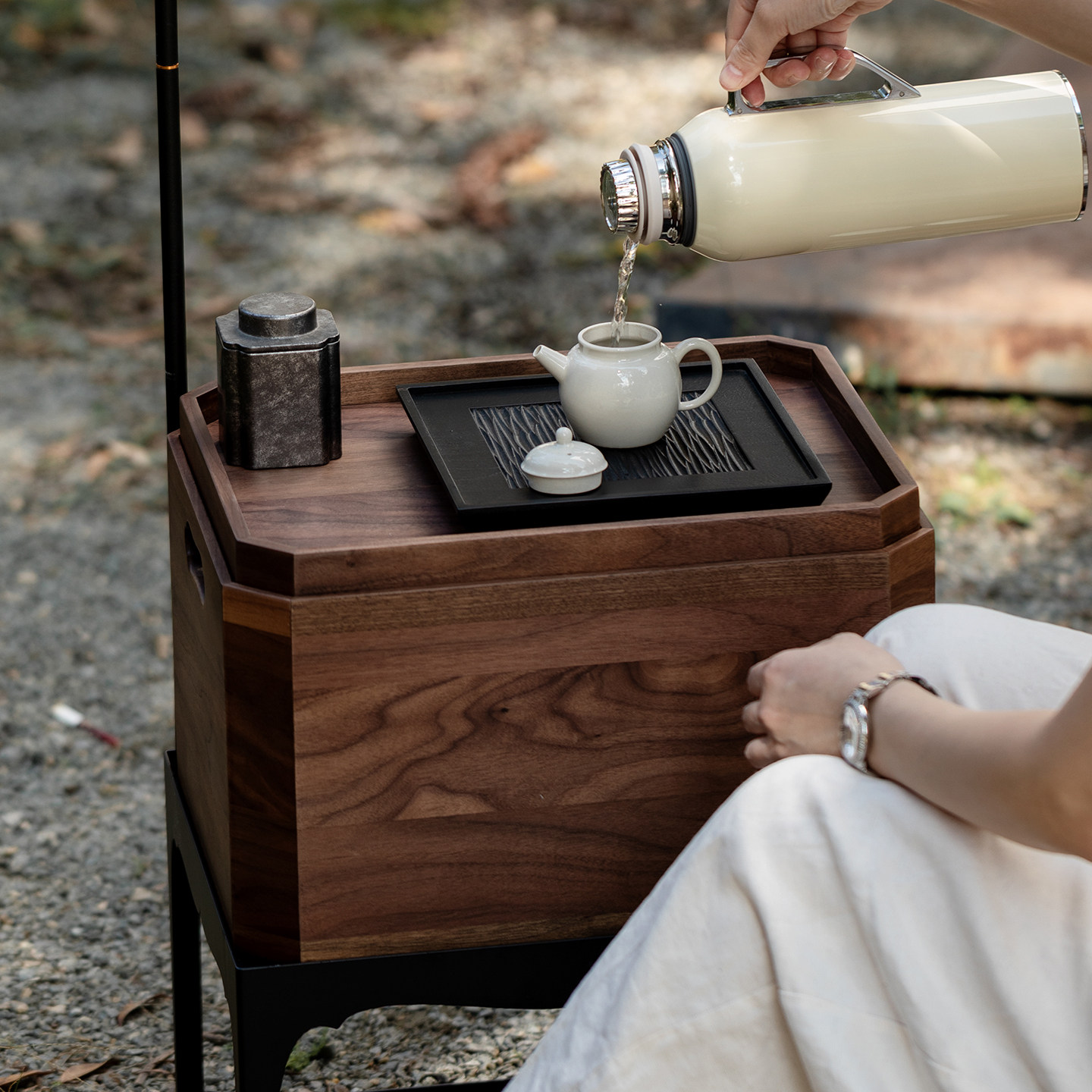 梵汝云游移动茶室户外小茶桌旅行露营创意胡桃木便携收纳茶桌茶几,淘宝优惠券,粉丝福利购,淘宝优惠卷