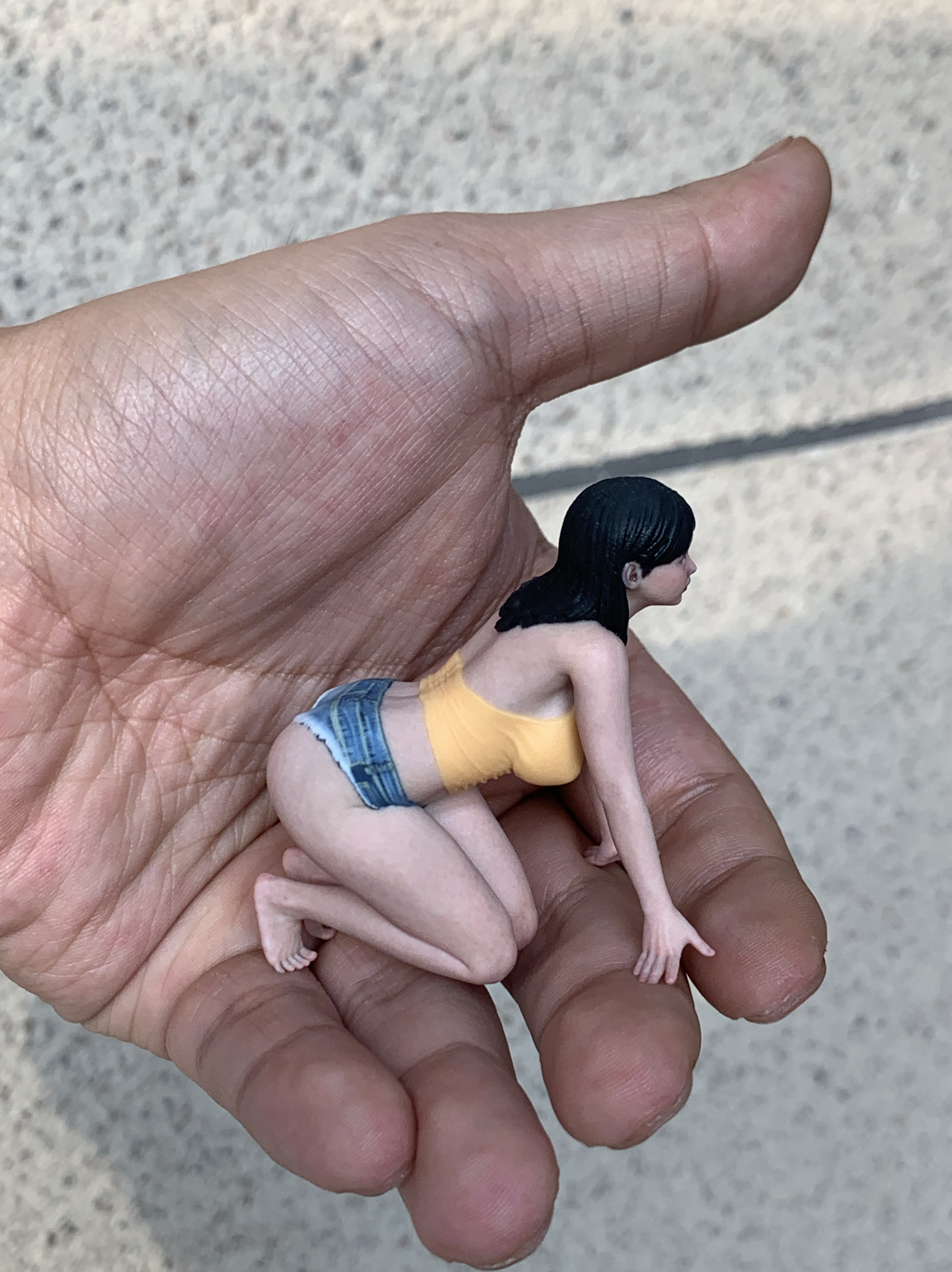 1/18 1/16 1/12 Real person gk super realistic sculpture beauty simulation art ornament car model chassis hand figure