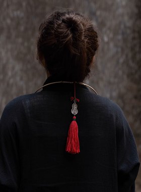 CELESTIAL TAO REALM/道轩堂道法护身银项圈 道系中国风手工足银