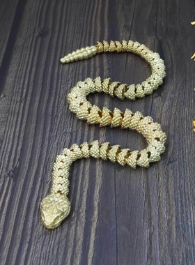 黄铜复古做旧3D立体龙可随意转动