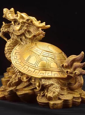 厂家铜龙龟摆件八卦龙龟母子铜器