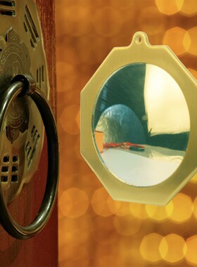 易步高升铜八卦凸镜玻璃镜商铺公司开业搬新家居新房乔迁风水挂件