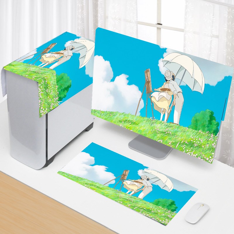 Cartoon computer dust cover desktop monitor host box all-inclusive protective cover cute home internet celebrity keyboard cover