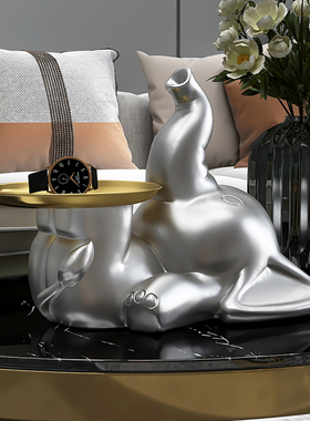 大象创意玄关钥匙收纳摆件客厅茶几电视柜桌面家居装饰品乔迁礼品