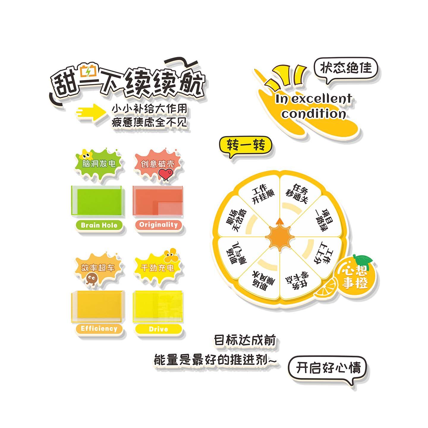 原创设计心想事橙幸运转盘小红书同款创意文化墙糖果盒子定制墙贴,淘宝优惠券,粉丝福利购,淘宝优惠卷