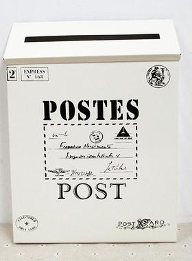 复古邮箱 铁皮信箱挂墙意见箱邮筒家居装饰拍摄道具墙壁墙面壁饰