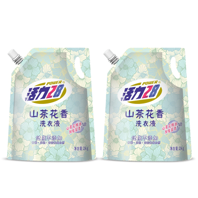 活力28山茶花洗衣液洁净去污洗衣护色留香2kg*4袋家用官方旗舰店