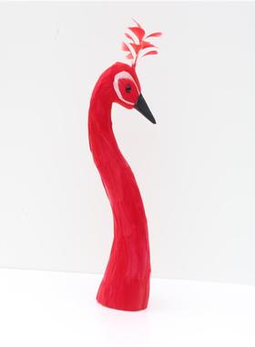 仿真孔雀头模型宴道具仿真羽毛孔雀头餐桌模型摆件白孔雀仿真动物