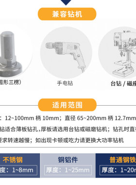 迪跃金属开孔器 不锈钢专用打孔 50铁板钻头铝合金20硬质开口神器