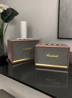 棕色马歇尔音箱模型复古音响摆件道具拍摄样板间售楼处别墅软装饰