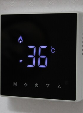 地暖温控器控制器温控开关电暖地热灰色恒温智能触摸地暖控制面板