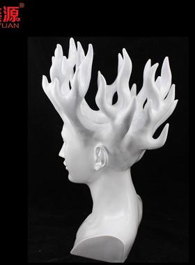 树脂现代简约人物装饰品家居电视柜样板房桌面美插花艺术花瓶礼品