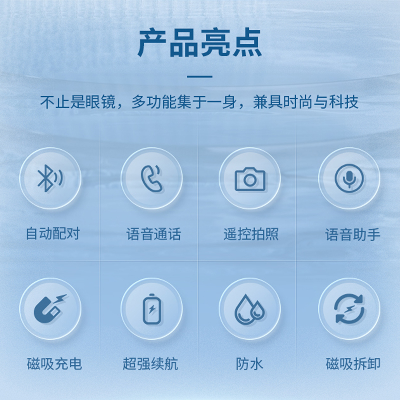 适用华为ai智能眼镜实时翻译同声传译蓝牙通话智能隐蔽听歌耳机无线非骨传导适用华为苹果安卓 - 图3