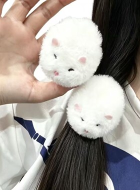 毛绒仓鼠鸭嘴夹可爱日系刘海夹