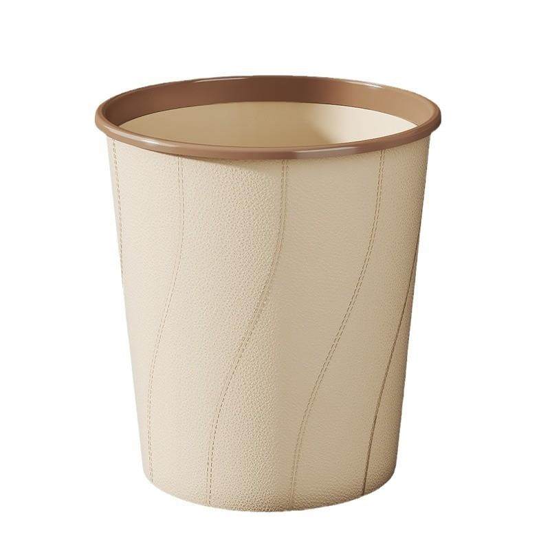 圆形垃圾桶家用大容量带压圈卧室厨房酒店厕所纸篓加厚大号垃圾筒 - 图3