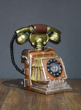 欧式创意复古怀旧电话机放映机缝纫机橱窗陈列装饰品模型道具摆件