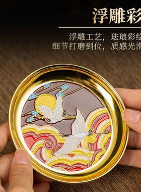 黄铜仙家插烟器彩绘珐琅